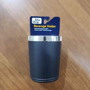 NWT Bike Shop Beverage Cup Holder, for Bicycles, Black & Silver, Bicycle, Vegan